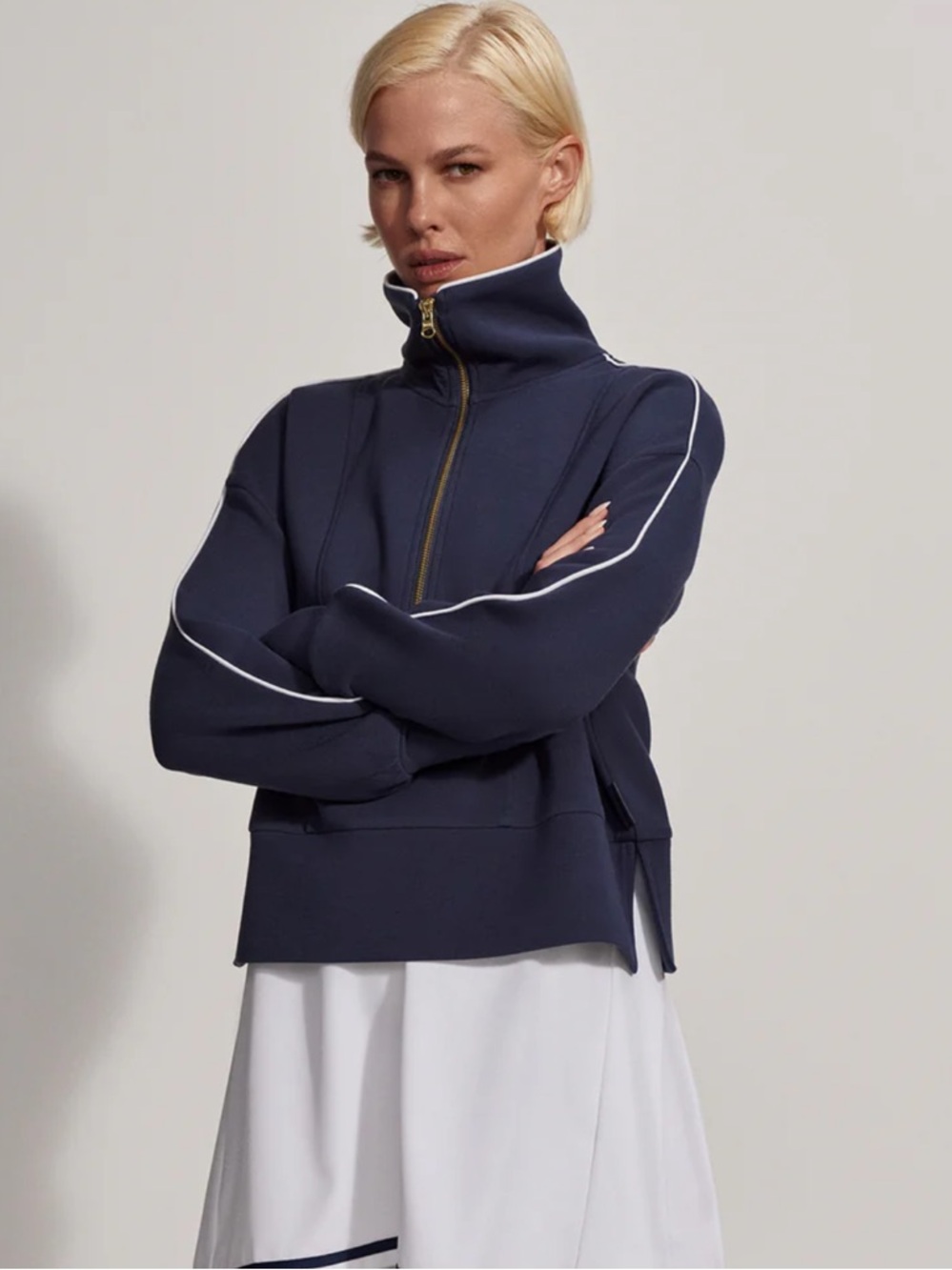 Varley Davenport Half Zip NWT Blue Nights Size Small